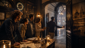 Groupe d’amis cherchant une activité immersive parmi les meilleures activités à Paris